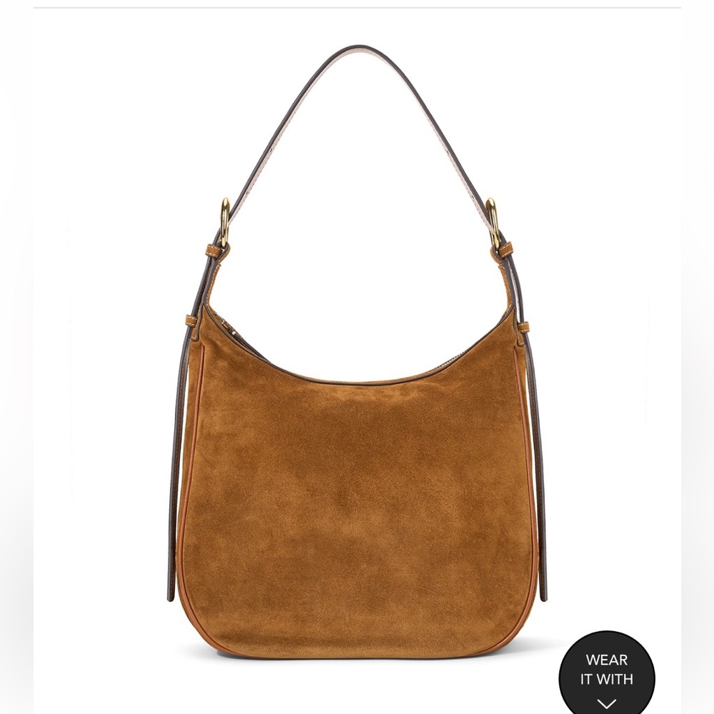STAUD Pine Suede Hobo Bag